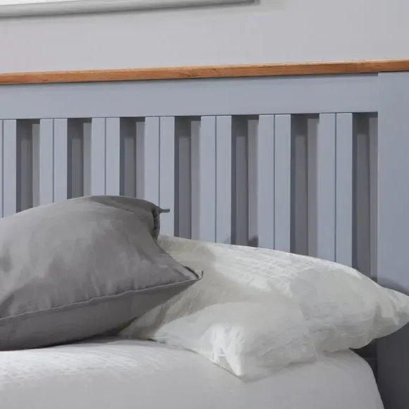 Ottoman Bed Frame with Storage - Grey, Wood