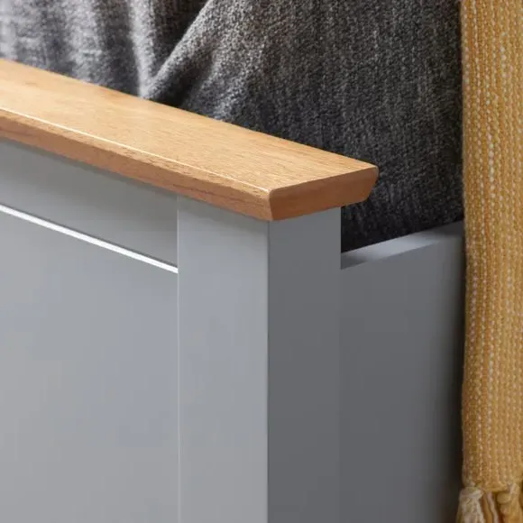 Ottoman Bed Frame with Storage - Grey, Wood