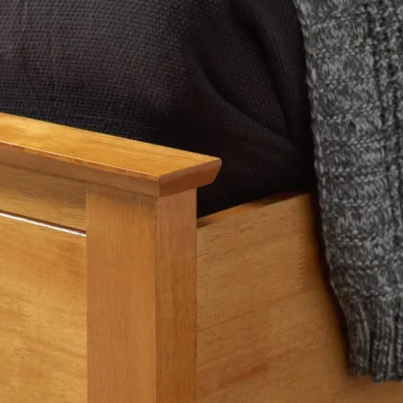 Ottoman Bed Frame with Storage - Light Oak