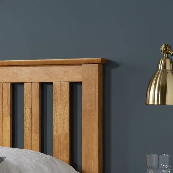 Ottoman Bed Frame with Storage - Light Oak