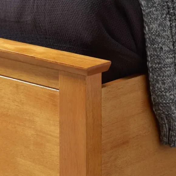 Ottoman Bed Frame with Storage - Oak, Wood