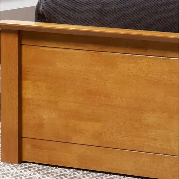 Ottoman Bed Frame with Storage - Oak, Wood
