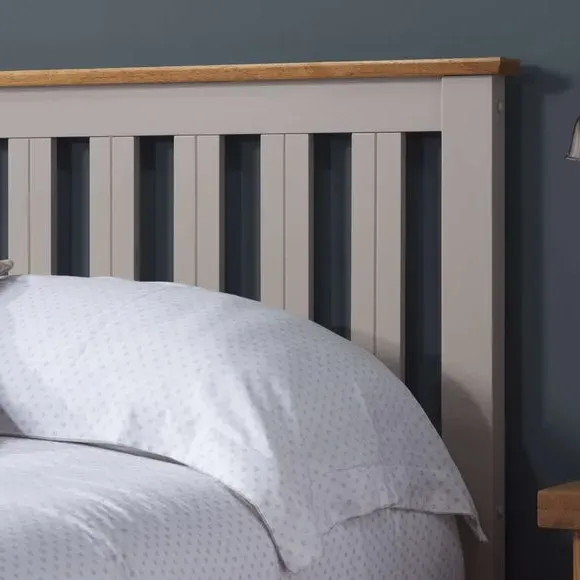 Ottoman Bed Frame with Storage - Smoke, Wood