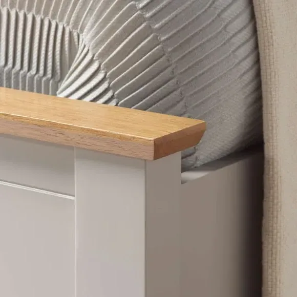Ottoman Bed Frame with Storage - Smoke, Wood