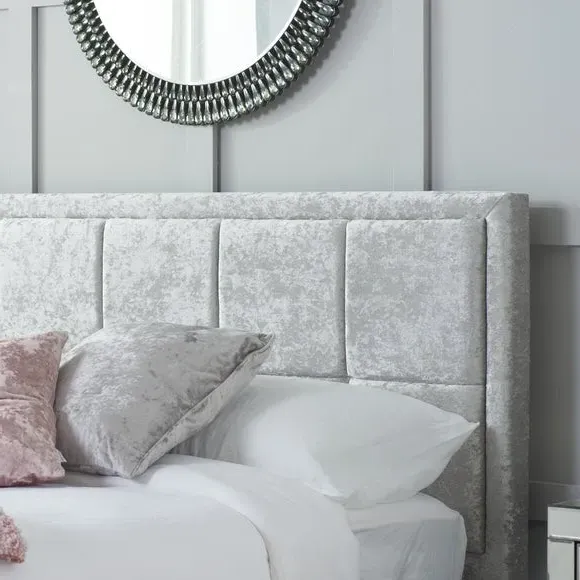 Ottoman Bed Frame with Storage - Steel, Velvet