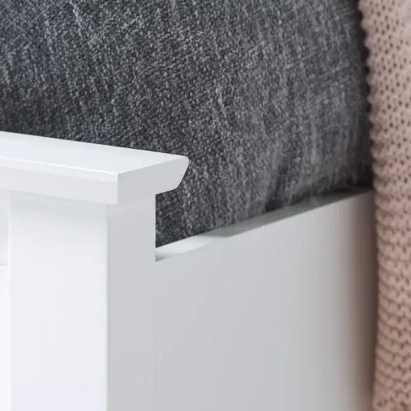 Ottoman Bed Frame with Storage - White, Wood