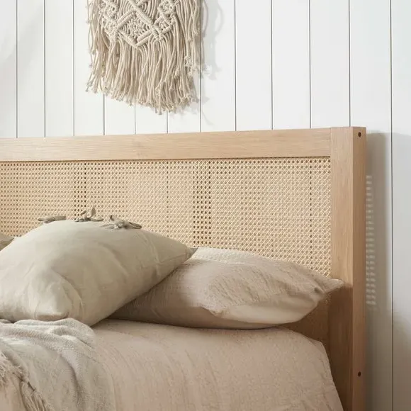 Ottoman Bed with Storage - Brown, Rattan