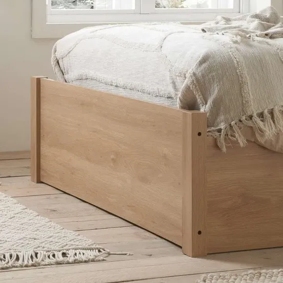 Ottoman Bed with Storage - Brown, Rattan