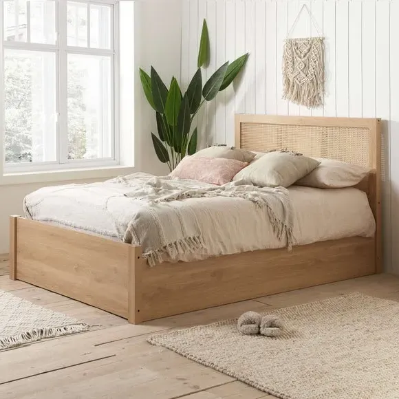 Ottoman Bed with Storage - Brown, Rattan image