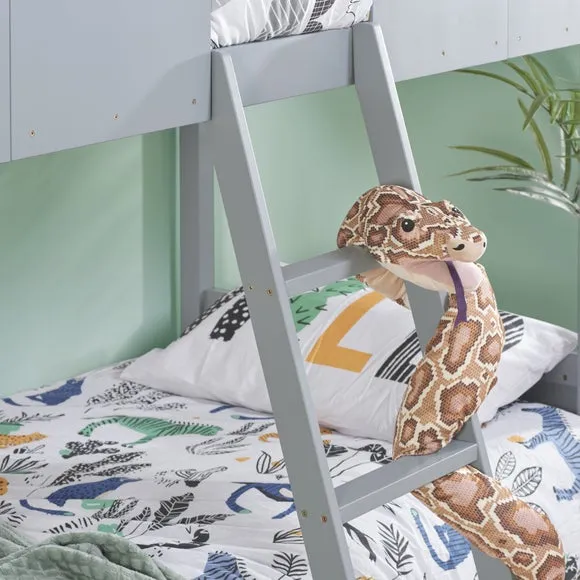 Safari Bunk Bed Frame with Play Area - Grey