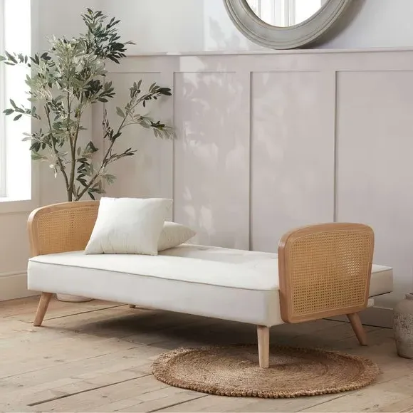 Sofa Bed with Clic-Clac Mechanism - Natural, Rattan