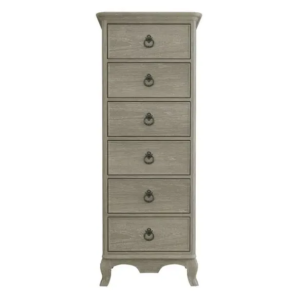 Tallboy Chest with 6 Drawers - Oak, Solid Wood