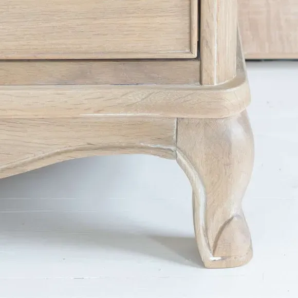 Tallboy Chest with 6 Drawers - Oak, Solid Wood