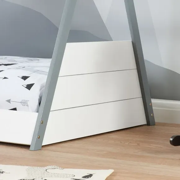 Teepee Bed Frame with Canopy - White