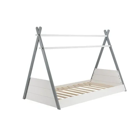 Teepee Bed Frame with Canopy - White