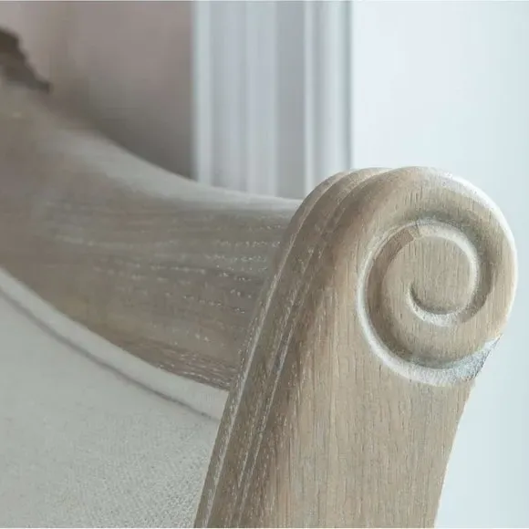 Upholstered Bed Frame - Oak, Solid Wood