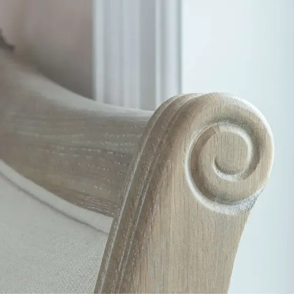 Upholstered Bed Frame - Oak, Solid Wood