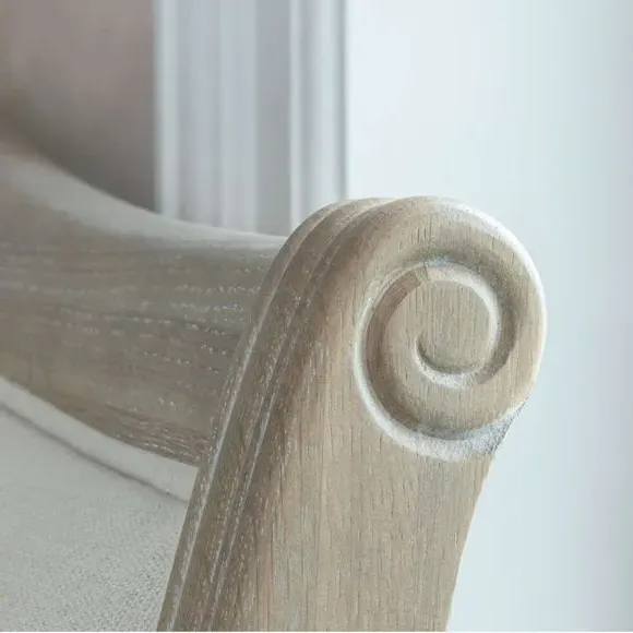Upholstered Bed Frame - Oak, Solid Wood