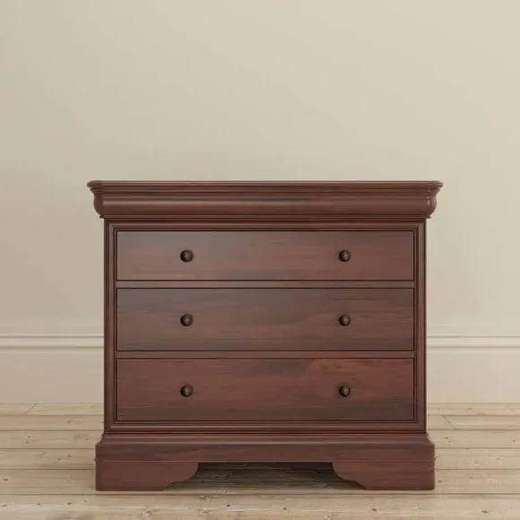 Wide 3 Drawer Chest - Brown, Wood Veneer