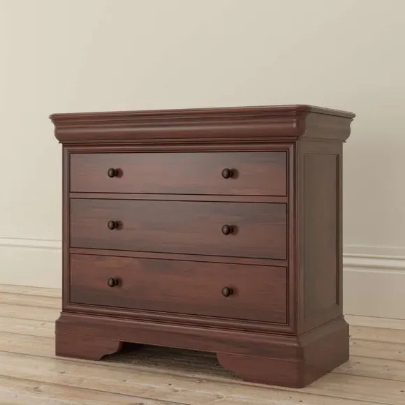 Wide 3 Drawer Chest - Brown, Wood Veneer