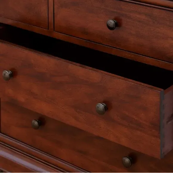 Wide 7 Drawer Chest - Brown, Wood Veneer
