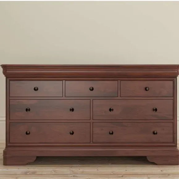 Wide 7 Drawer Chest - Brown, Wood Veneer image