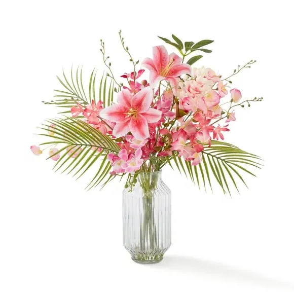 Artificial Orchid Bouquet - Multicolor, Glass