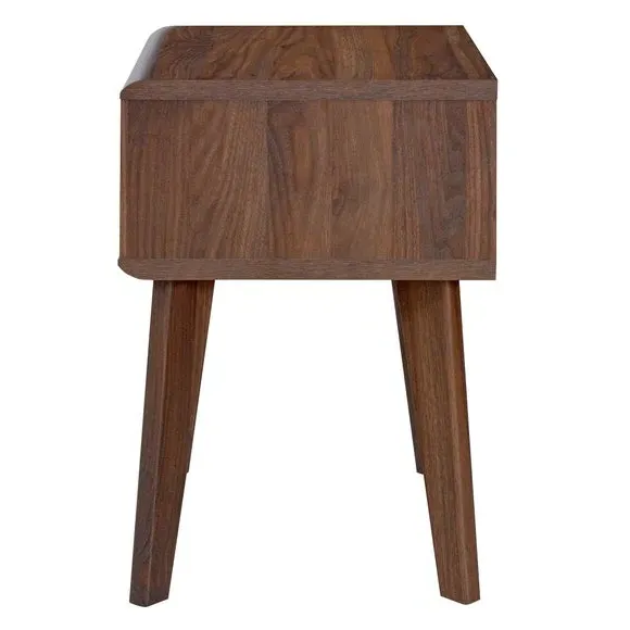Side Table with Sliding Drawer - Walnut