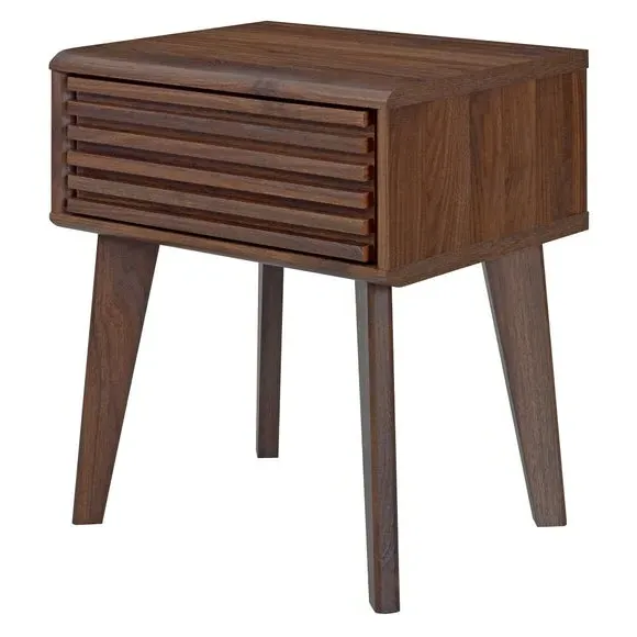 Side Table with Sliding Drawer - Walnut
