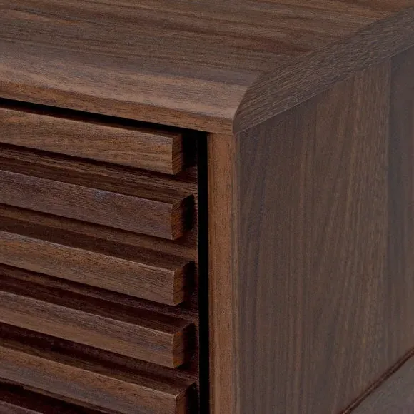 Side Table with Sliding Drawer - Walnut