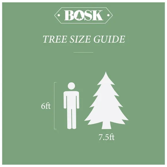 7.5ft Pre-Lit Christmas Tree - Green, Artificial