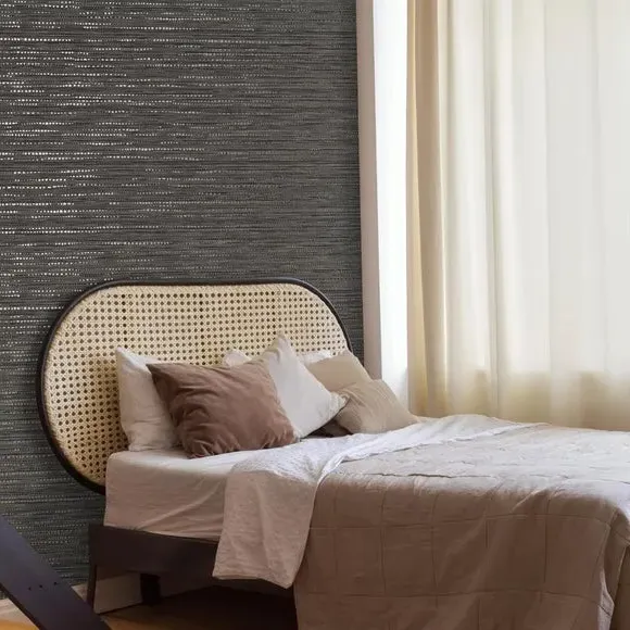 Chunky Weave Wallpaper - Charcoal image