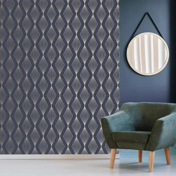 Geometric Wallpaper - Sapphire