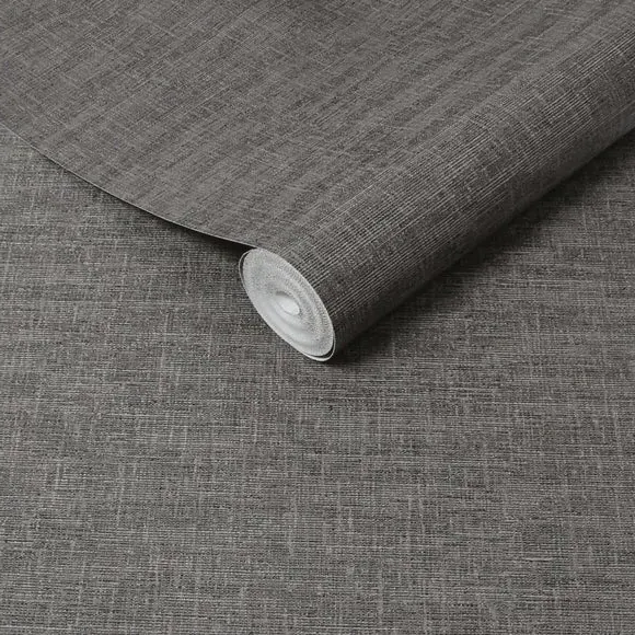 Loom Texture Wallpaper - Charcoal