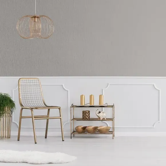 Plain Textured Wallpaper - Silver