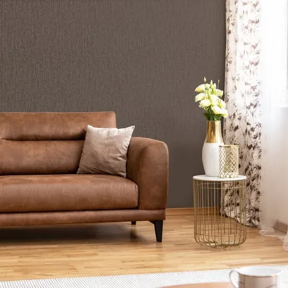 Plain Textured Wallpaper - Smoked Silver
