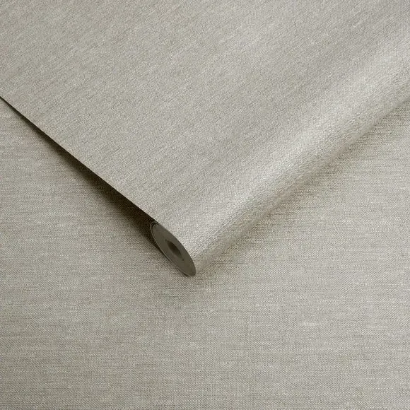 Plain Textured Wallpaper - Taupe