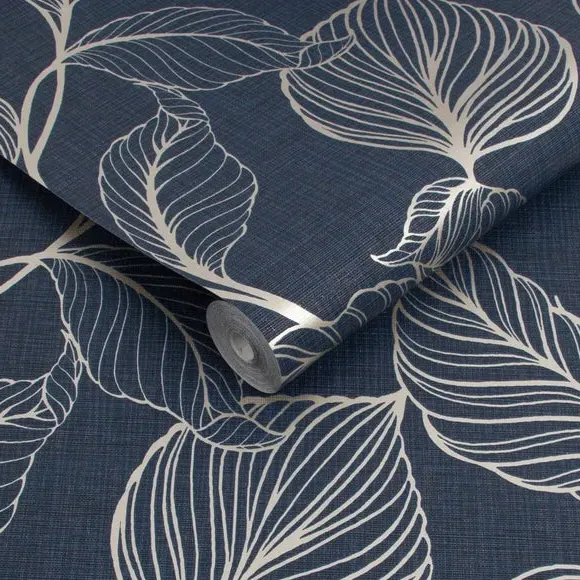 Royal Palm Wallpaper - Sapphire