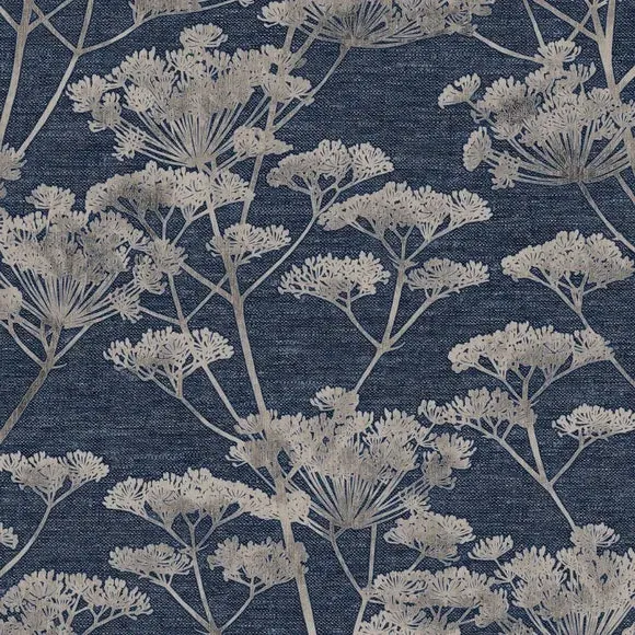 Serene Seedhead Wallpaper - Sapphire