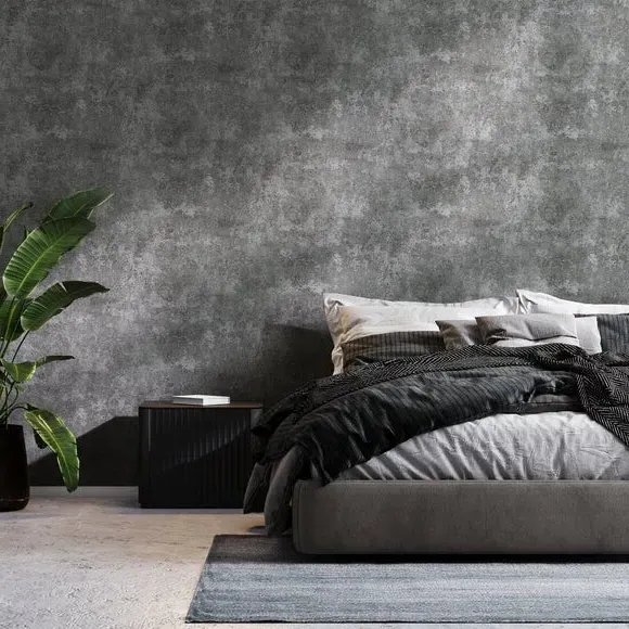 Textured Wallpaper Urban Concrete - Grey image