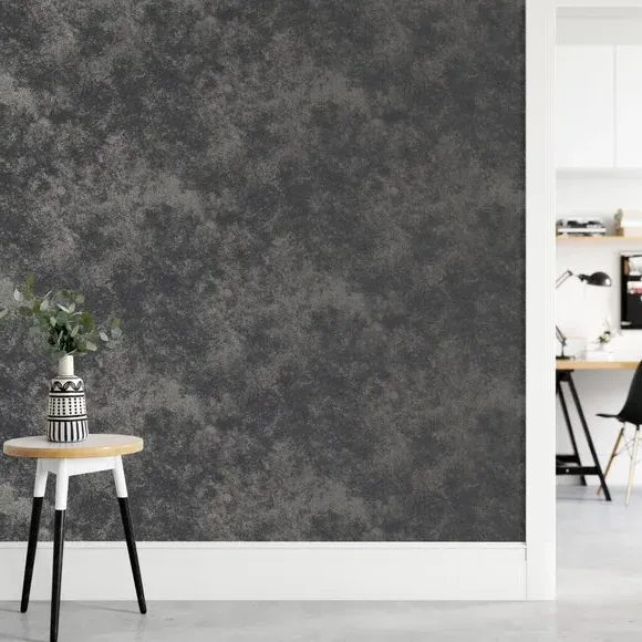 Textured Wallpaper with Metallic Finish - Onyx