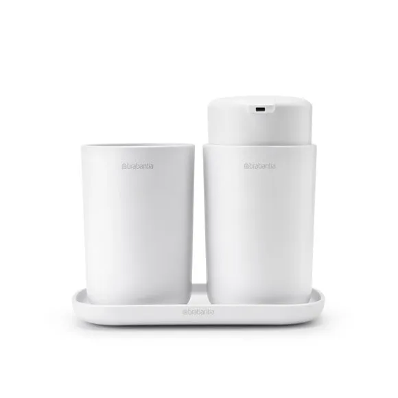 3-Piece Bathroom Accessory Set - White