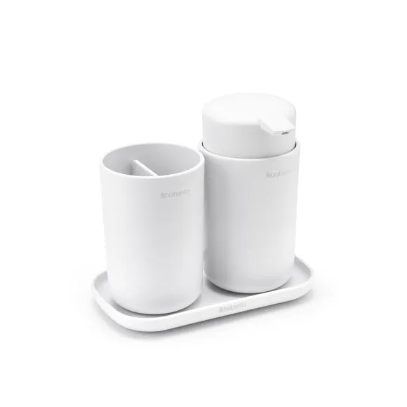 3-Piece Bathroom Accessory Set - White