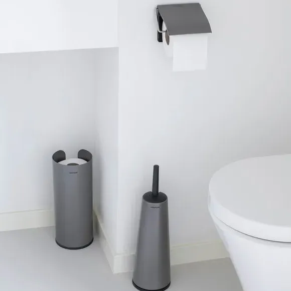 3-Piece Toilet Accessory Set - Silver, Metal