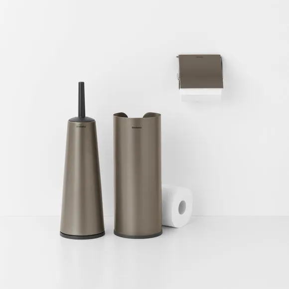 3-Piece Toilet Accessory Set - Silver, Metal image