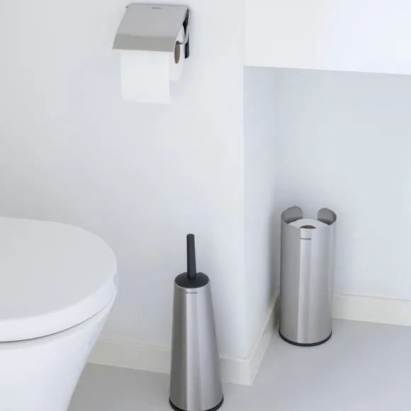 3-Piece Toilet Accessory Set - Silver, Steel