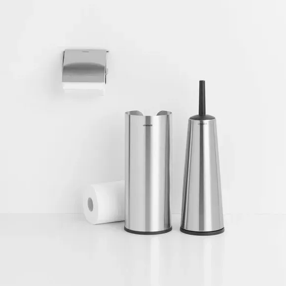 3-Piece Toilet Accessory Set - Silver, Steel