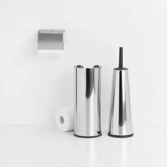 3-Piece Toilet Accessory Set - Silver, Steel