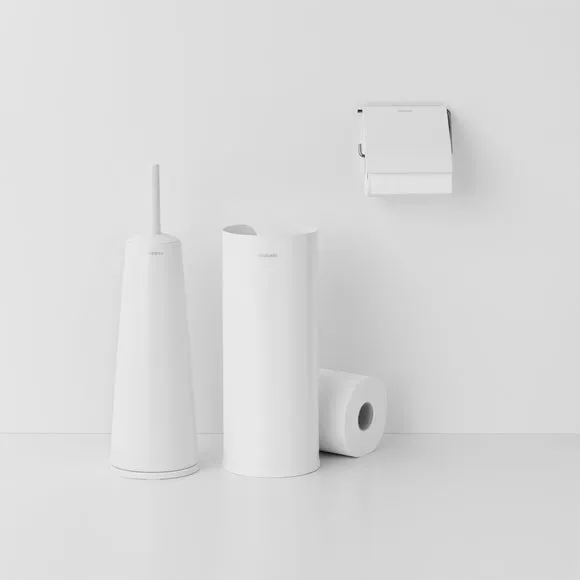 3-Piece Toilet Accessory Set - White image