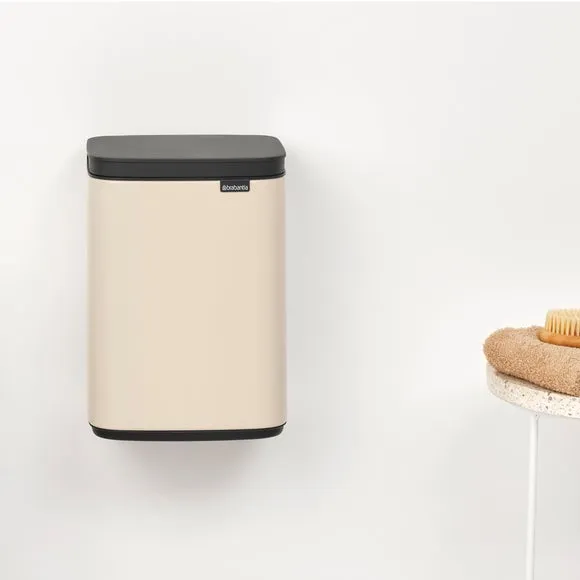 4L Waste Bin with Wall Mount - Beige image